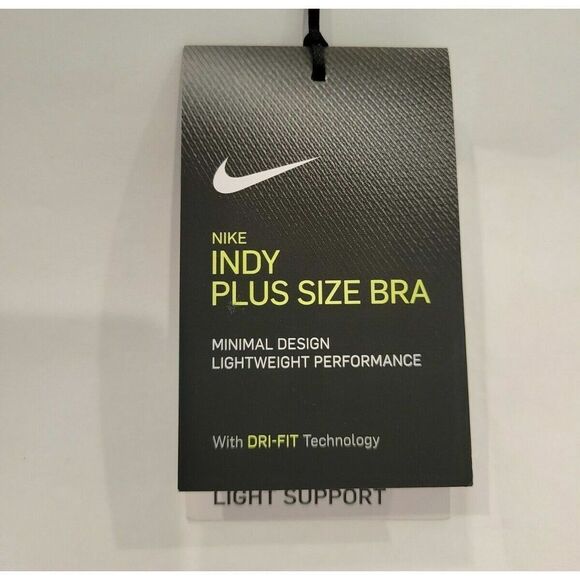 Nike BQ0974 101 Women's Plus Sz 3X White/Gray Indy Light Support Sports Bra - Picture 3 of 3